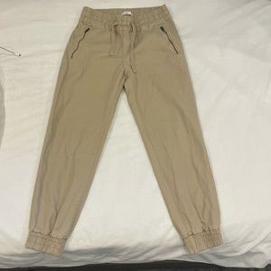 TNA xs tan joggers